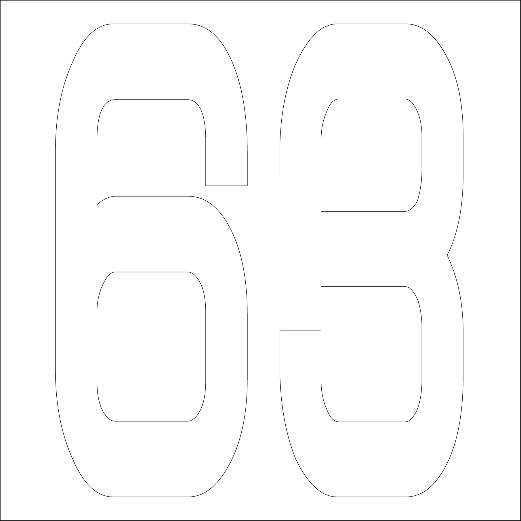 カッティングステッカー カッティングステッカー 数字63 文字高100mm 白 – GREEN CROSS