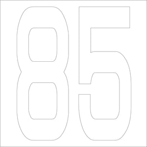 カッティングステッカー 数字85 文字高100mm 白