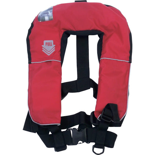 作業用救命衣(小型船舶用救命胴衣兼用) 膨脹式救命胴衣 FN-80 レッド