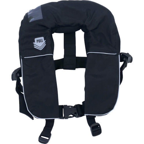 作業用救命衣(小型船舶用救命胴衣兼用) 膨脹式救命胴衣 FN-80 ブラック