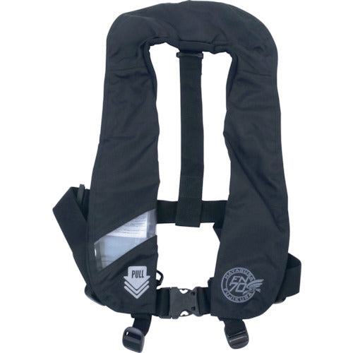 作業用救命衣(小型船舶用救命胴衣兼用) 膨脹式救命胴衣 FN-70S ブラック