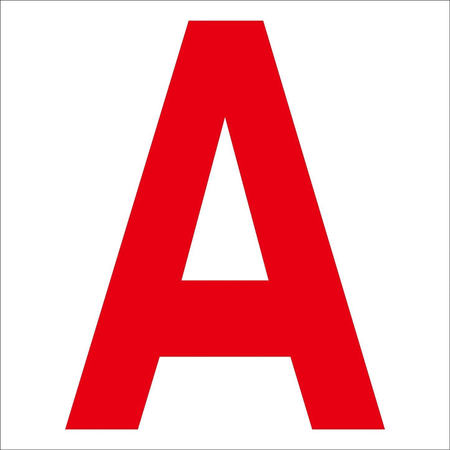 カッティングステッカー 英字A 文字高100mm 赤