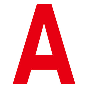 カッティングステッカー 英字A 文字高100mm 赤