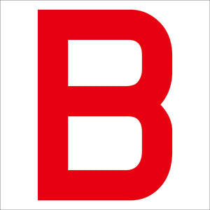カッティングステッカー 英字B 文字高100mm 赤