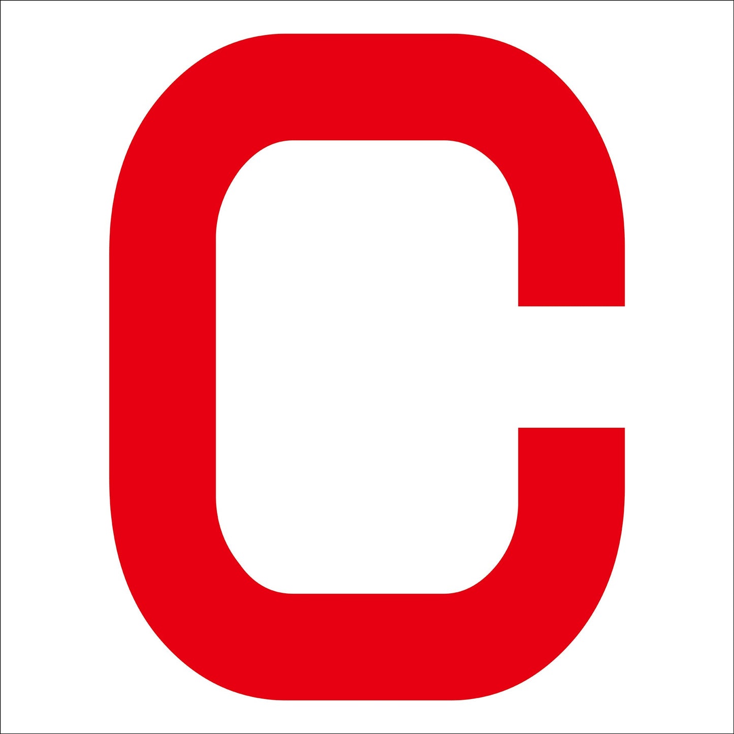 カッティングステッカー 英字C 文字高100mm 赤