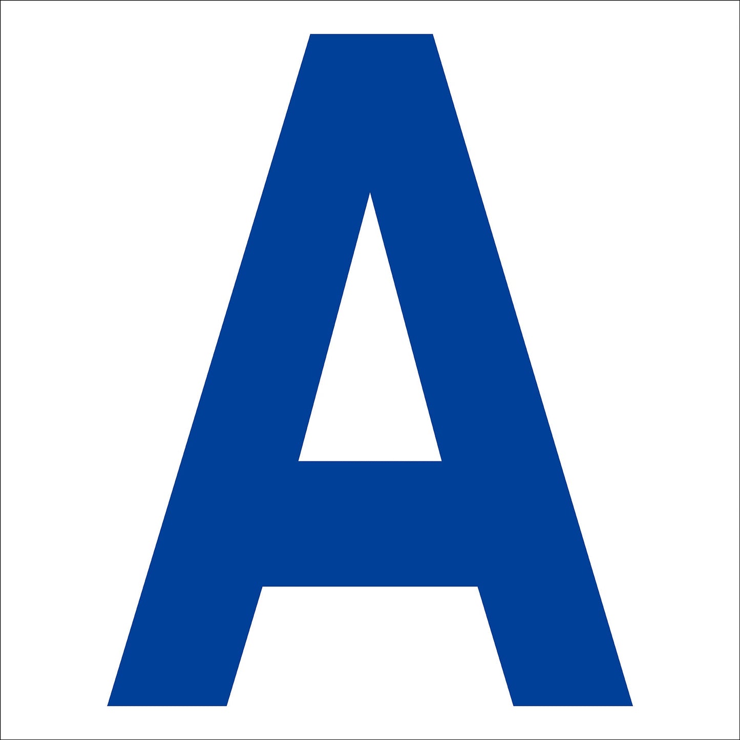 カッティングステッカー 英字A 文字高100mm 青