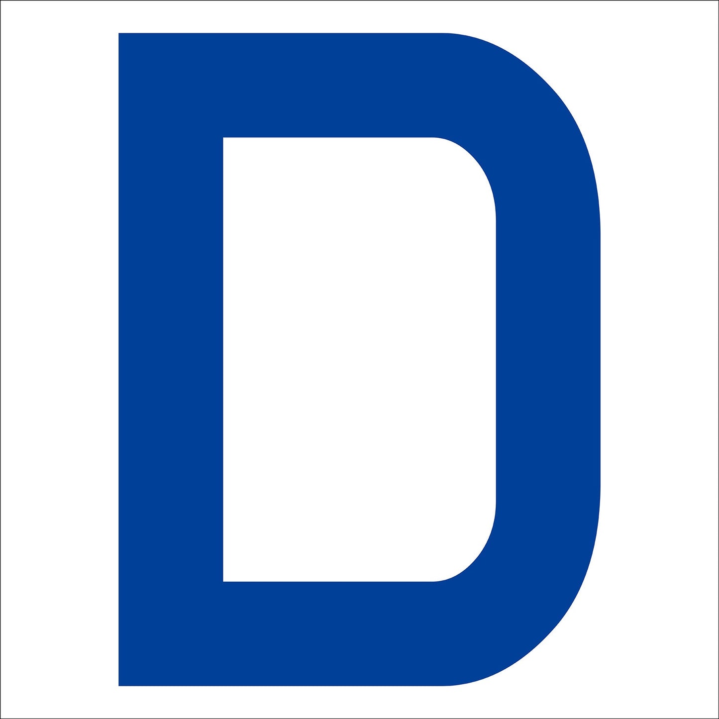 カッティングステッカー 英字D 文字高100mm 青