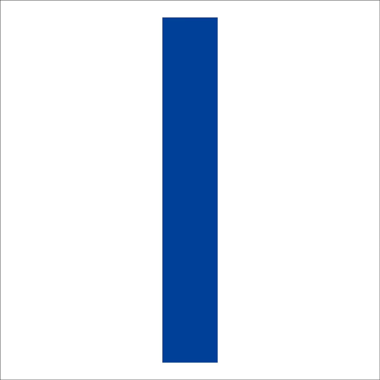 カッティングステッカー 英字I 文字高100mm 青