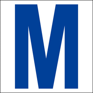 カッティングステッカー 英字M 文字高100mm 青