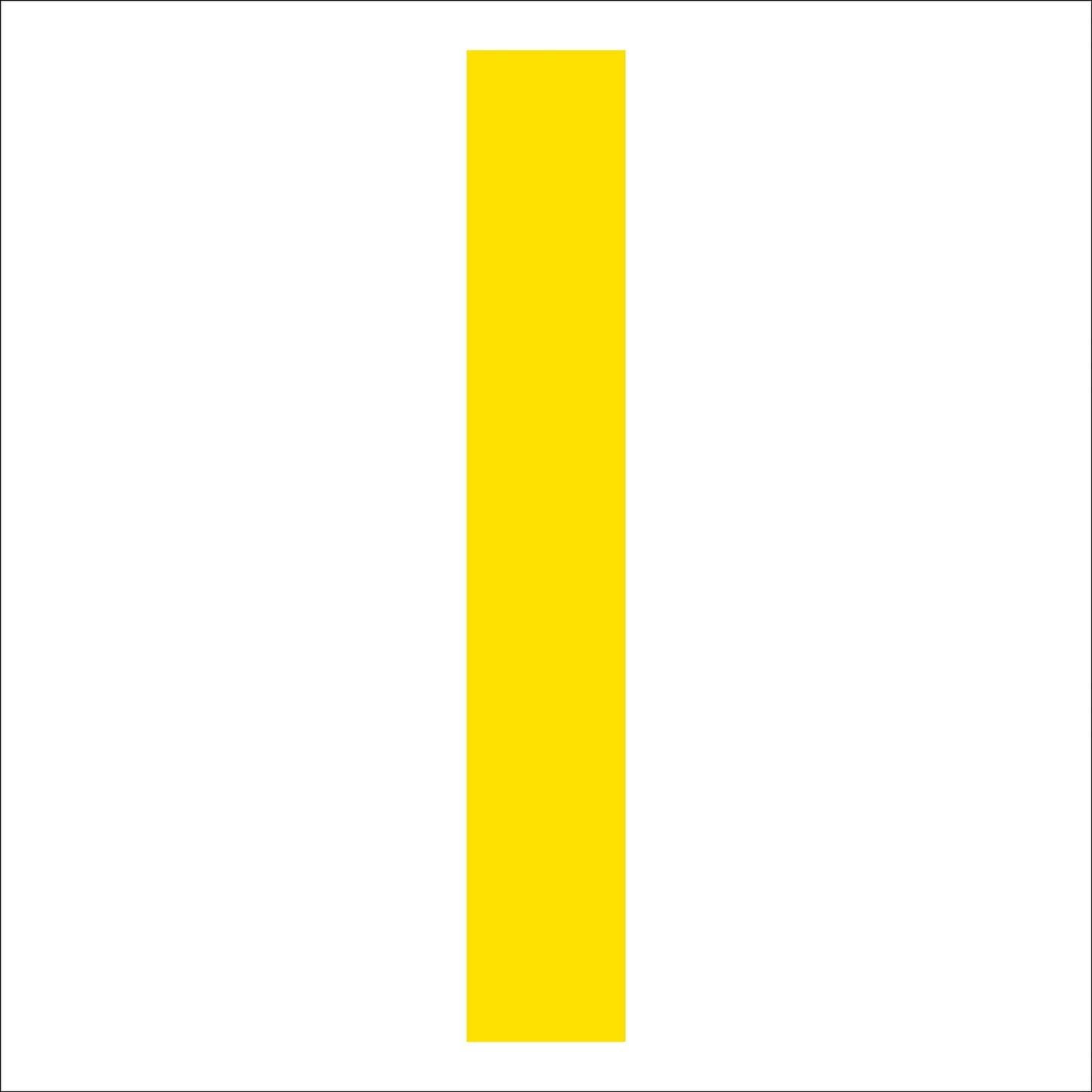 カッティングステッカー 英字I 文字高100mm 黄