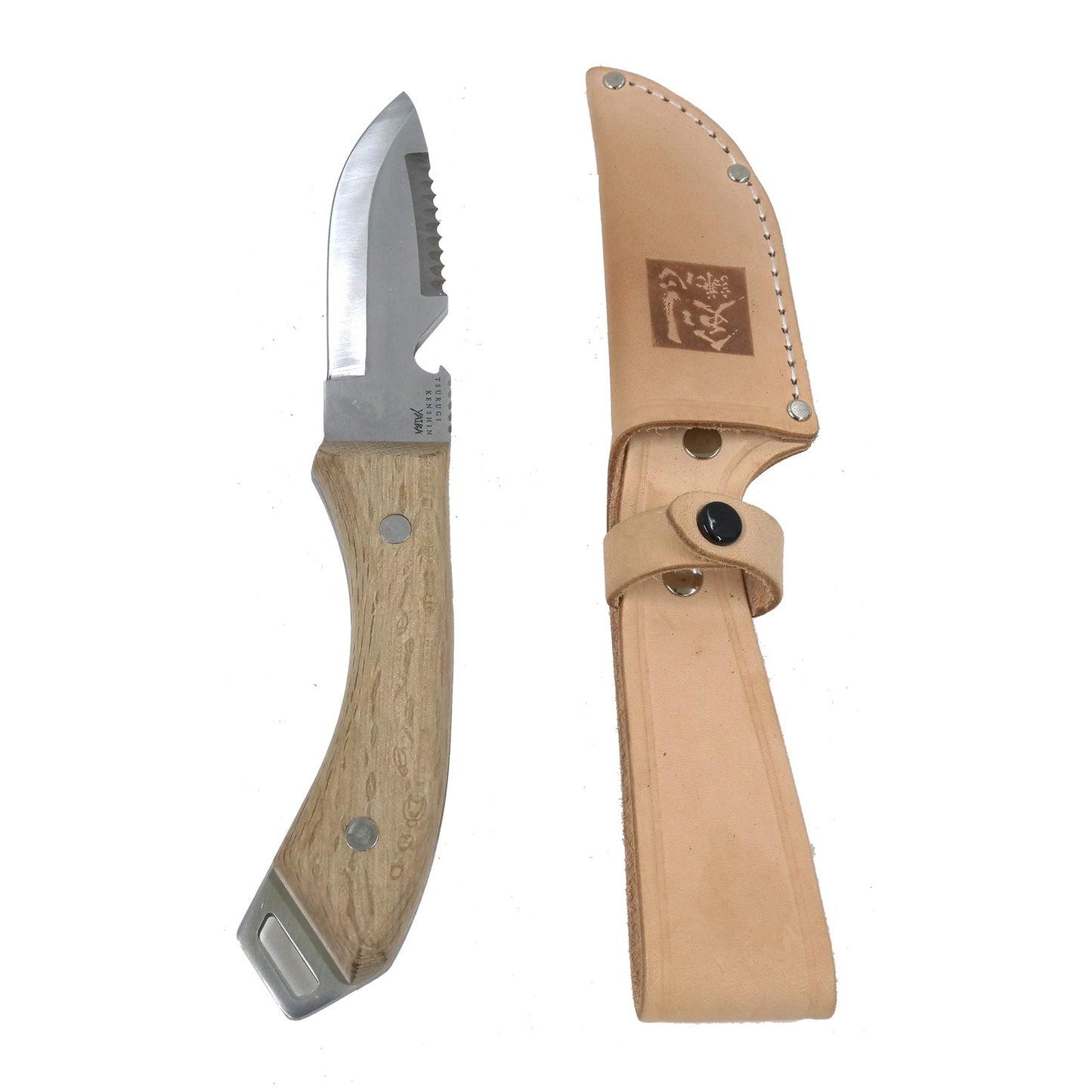 剣謙心アウトドアナイフ yaiba 樫ハンドル 19150009