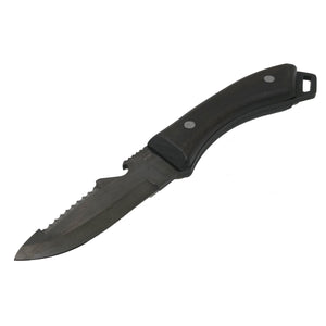 剣謙心アウトドアナイフ yaiba 黒刃ウォルナットハンドル 19150011