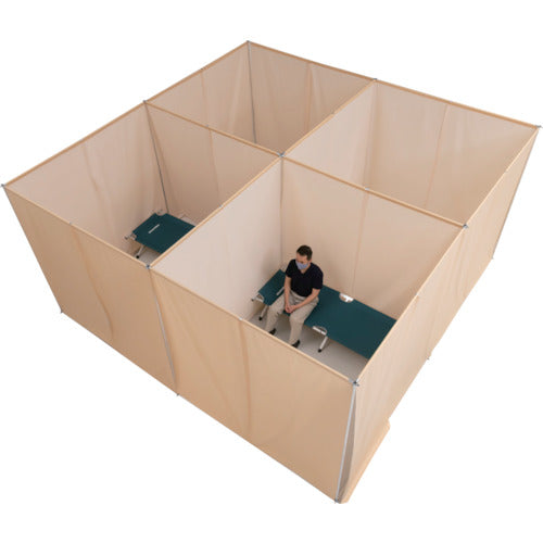 【要送料見積あり】ナガエ避難所間仕切り 4コマ標準 フレームセット