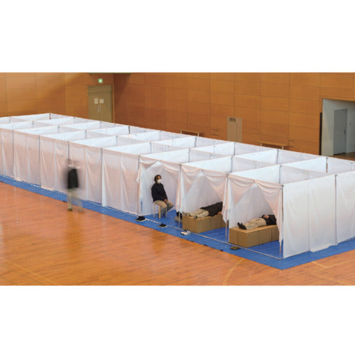 【要送料見積あり】ナガエ避難所間仕切り 4コマ標準 ポリエステルタフタフレームセット