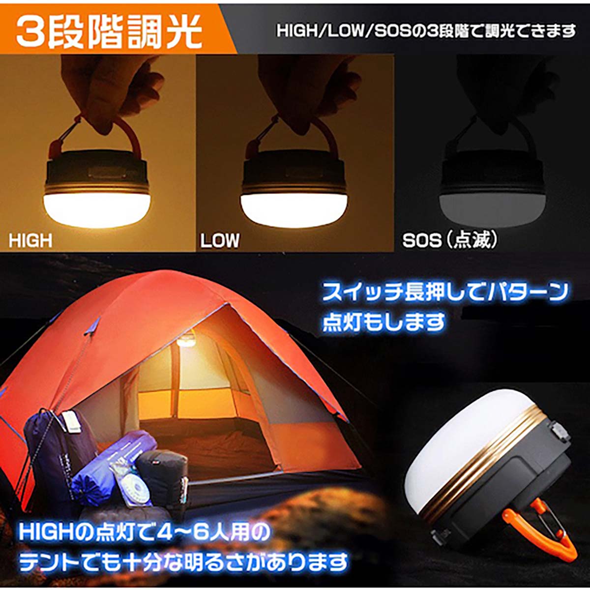 LEDランタン 2個セット 70×70×50mm