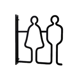 ツケレルン 1Wayピクトサイン(男女並びトイレ01 ) 黒