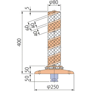 ポストコーン全面反射LCTR-40-250-R