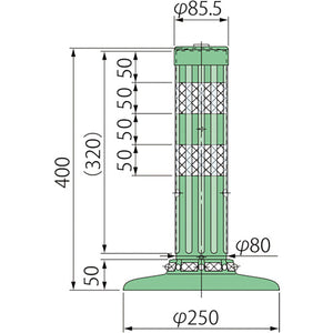 ポストコーン腰みの付防塵PATK-40-250-M