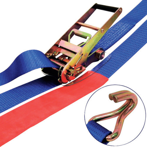 FREAK ラッシングベルト青 幅75mm×長さ1+5m Jフック5ton