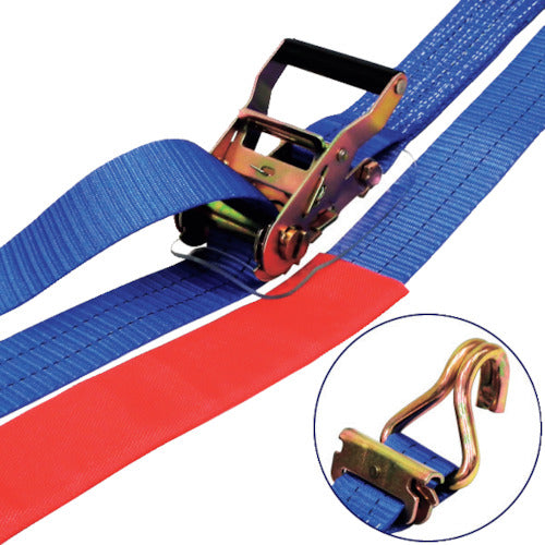 FREAK ラッシングベルト青 幅50mm×長さ0.5+3m レール/Jフック1ton