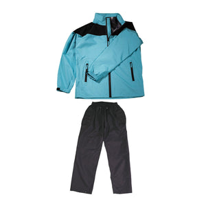 ストレッチ強化レインウェア ターコイズ LL #8600