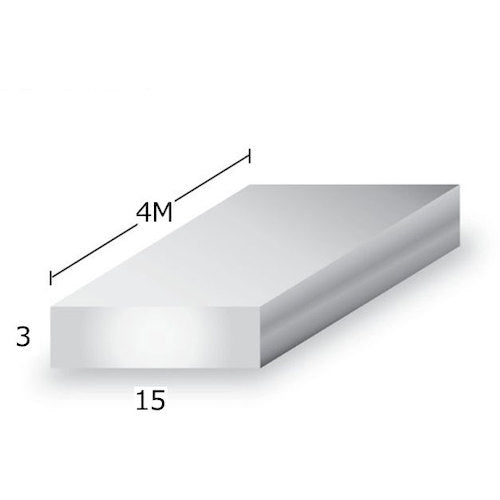 アルミフラットバー アルマイト付 t3X15X4m シルバー