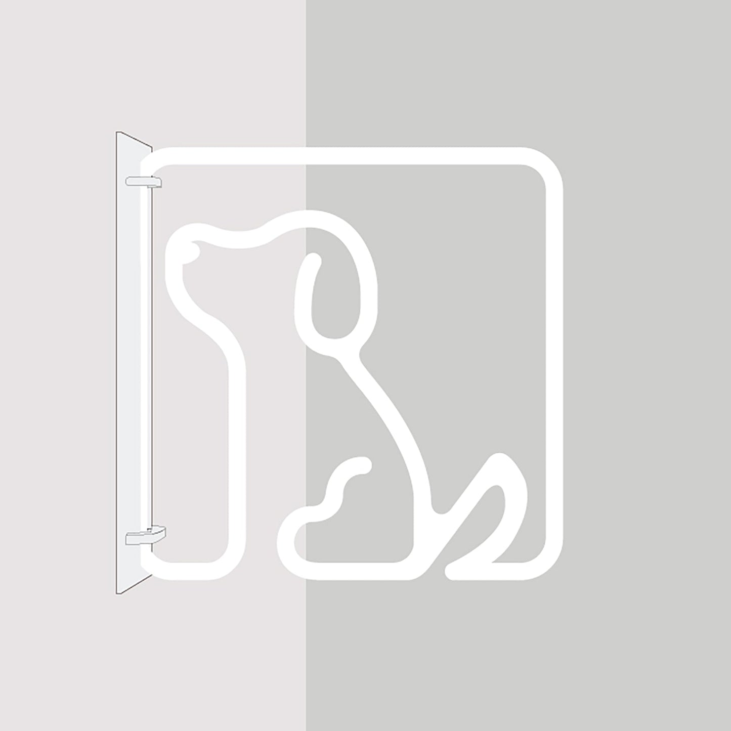 ツケレルン 3Wayピクトサイン(DOG いぬ 犬) 白