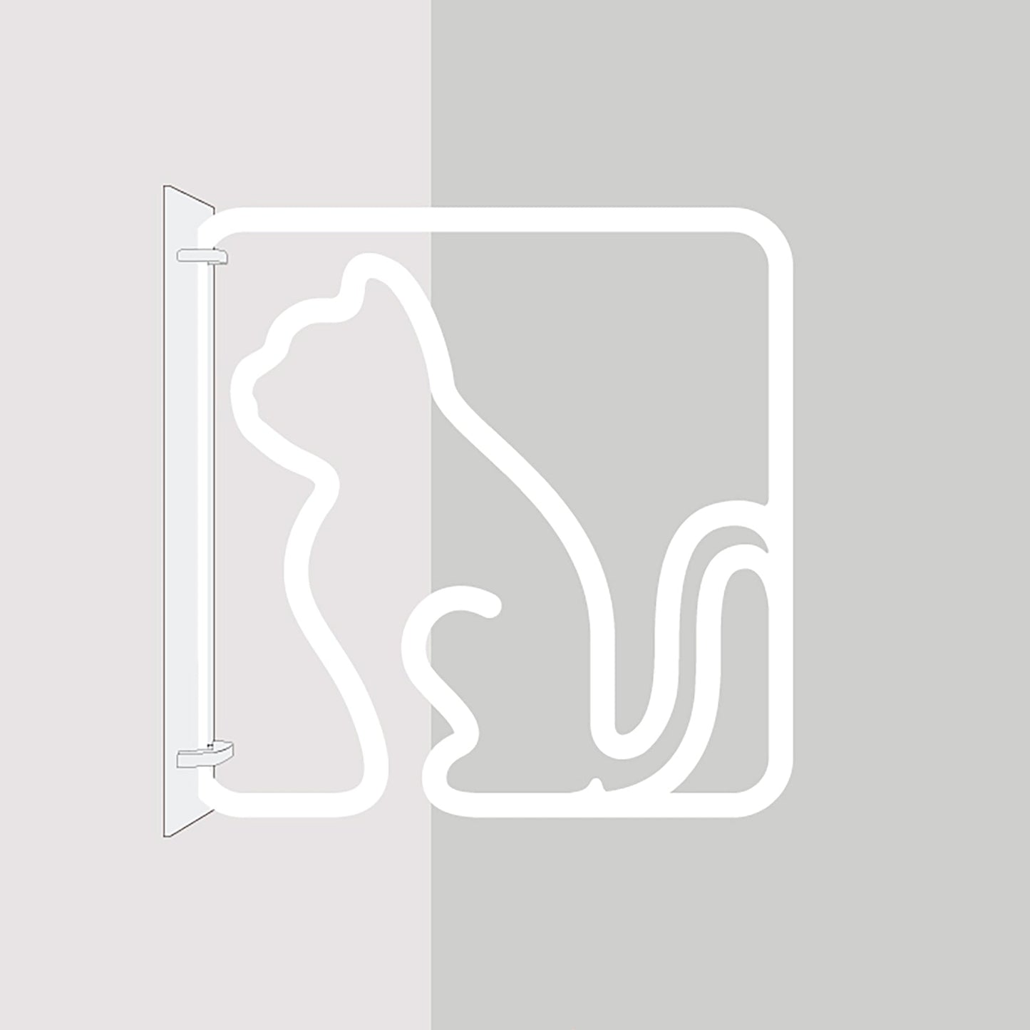 ツケレルン 3Wayピクトサイン(CAT ねこ 猫) 白
