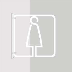 ツケレルン 3Wayピクトサイン(女子トイレ06) 白