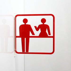 ツケレルン 3Wayピクトサイン(受付 案内) 赤