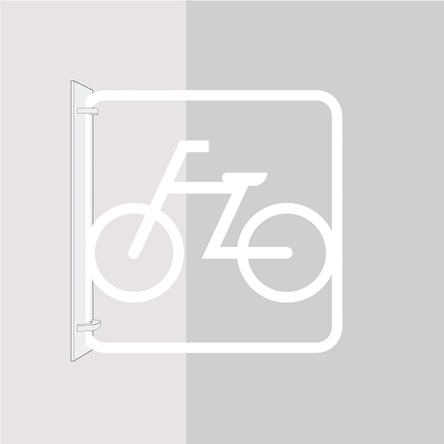 ツケレルン 3Wayピクトサイン(自転車置き場 駐輪場01) 白