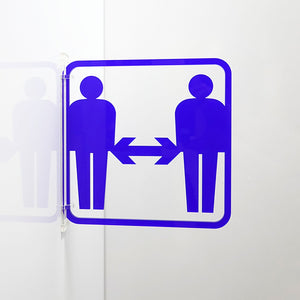 ツケレルン 3Wayピクトサイン(ソーシャルディスタンス) 青