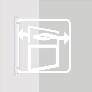 ツケレルン 3Wayピクトサイン(換気しています上下) 白