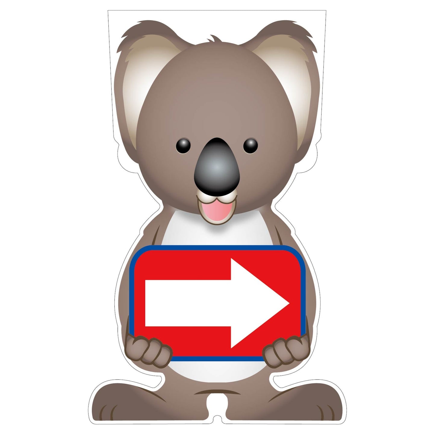 GCコーンサイン コアラバージョン板のみ 矢印右向き GCSK-18