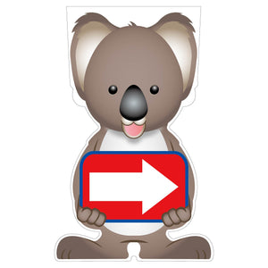 GCコーンサイン コアラバージョン板のみ 矢印右向き GCSK-18