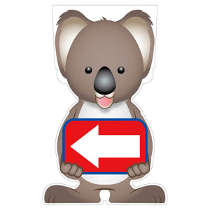 GCコーンサイン コアラバージョン板のみ 矢印左向き GCSK-19