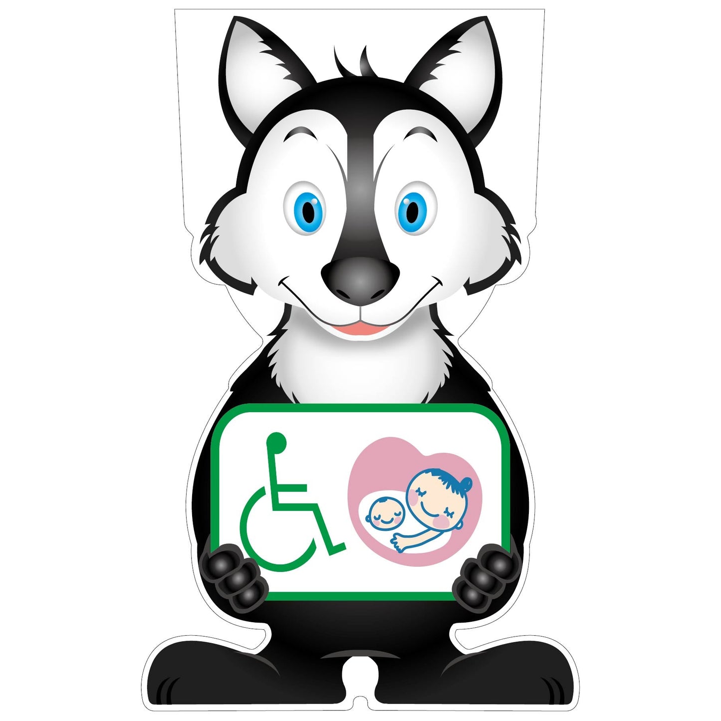 GCコーンサイン オオカミバージョン板のみ 思いやりマーク GCSO-25