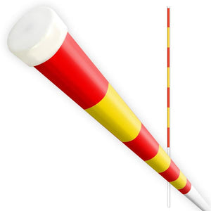 PP スノーポール 40-2YR型 黄赤 反射 剣先なし 5本セット