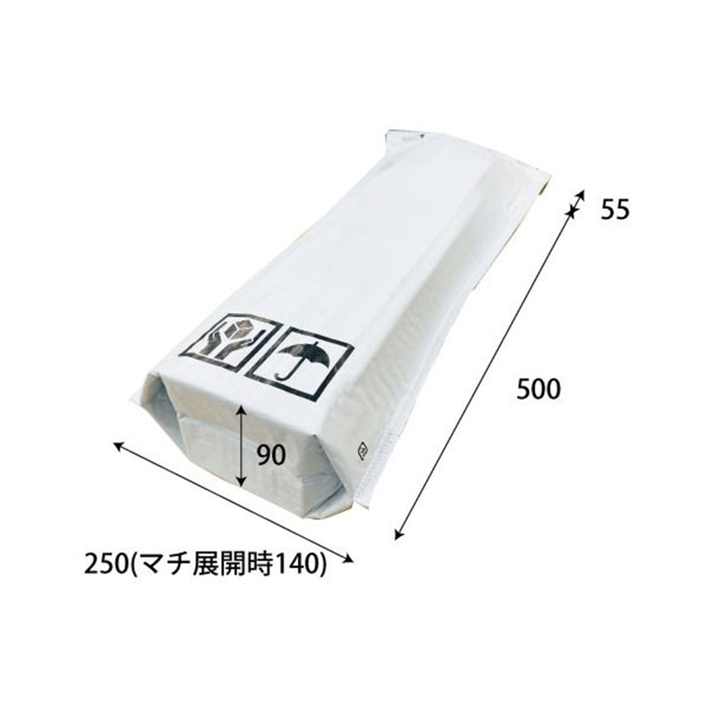 底マチ付ビニールクッションバッグ 縦長M 1097