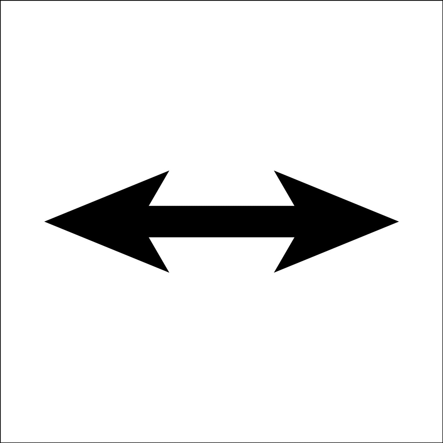 吹付けプレート ステンシル 両矢印 長さ240mm