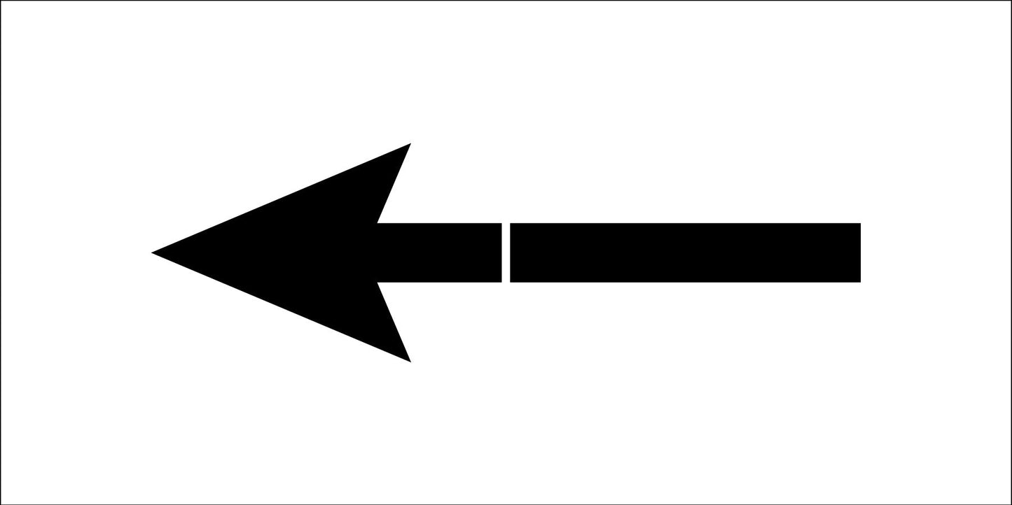 吹付けプレート ステンシル 矢印 長さ420mm