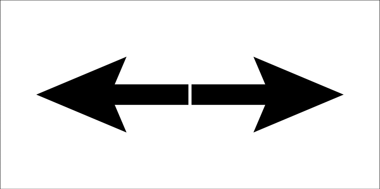 吹付けプレート ステンシル 両矢印 長さ485mm