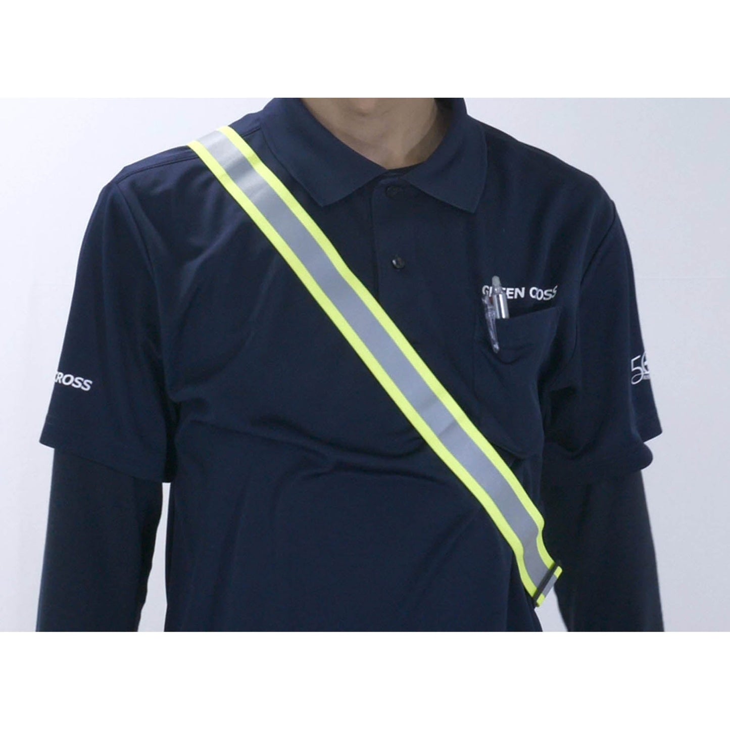 バックル付 反射タスキ イエロー