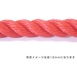 ポリエチレンロープ 赤 9mm 200m巻
