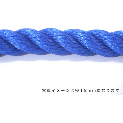 ポリエチレンロープ 青 12mm 200m巻