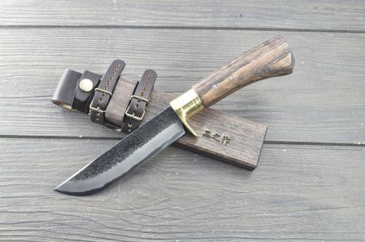 ソロキャンプ遊鉈5寸 真鍮ツバ輪