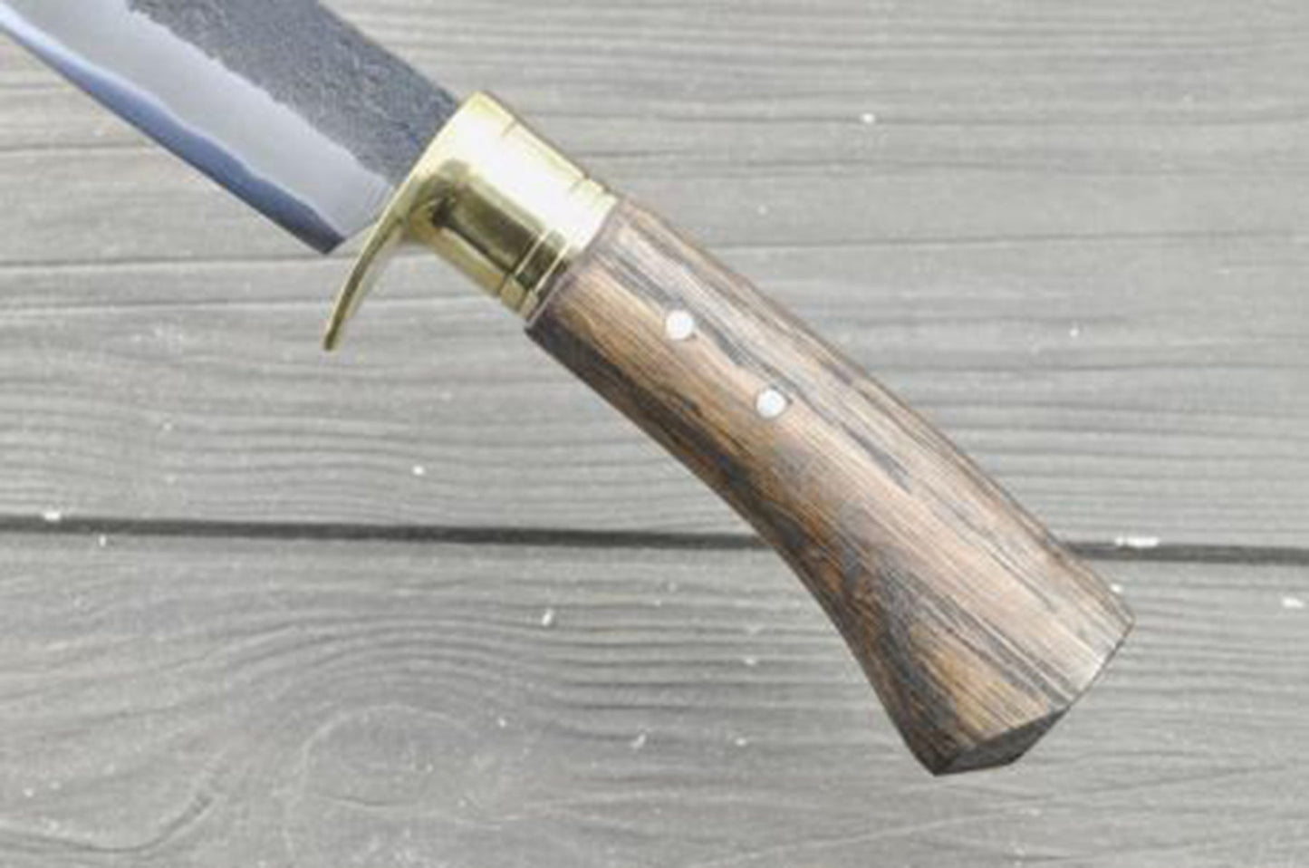 ソロキャンプ遊鉈5寸 真鍮ツバ輪