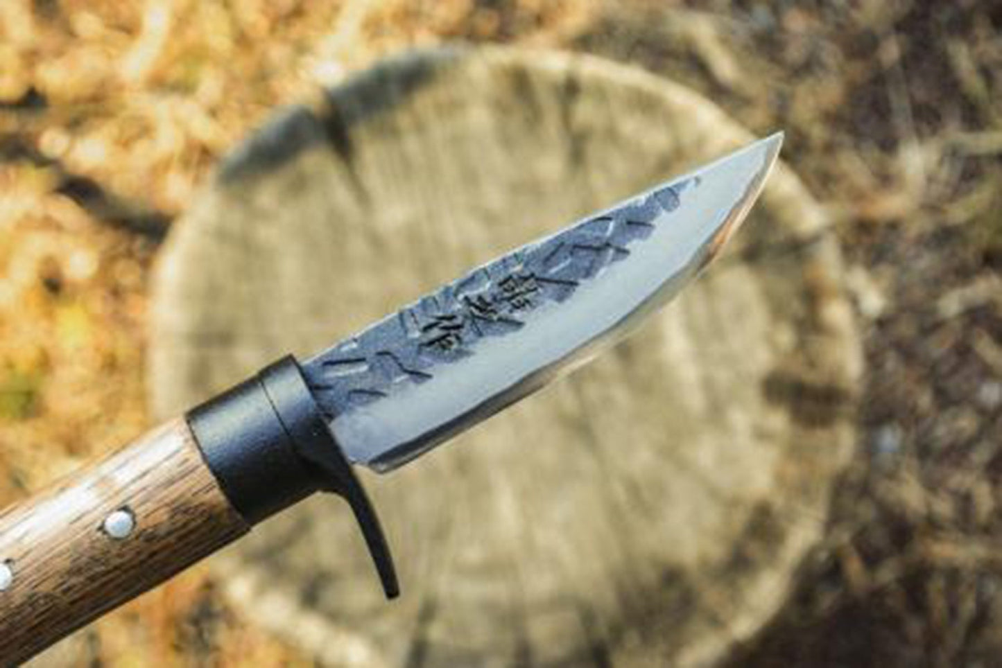 渓流鉈90【天魚】 黒ツバ輪 晶之作