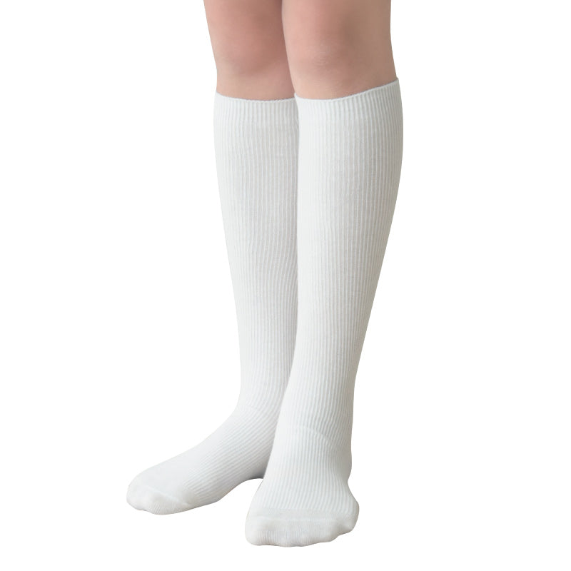 スクールソックス 子ども ハイソックス 吸汗速乾 ズレ防止 ホワイト 4足セット