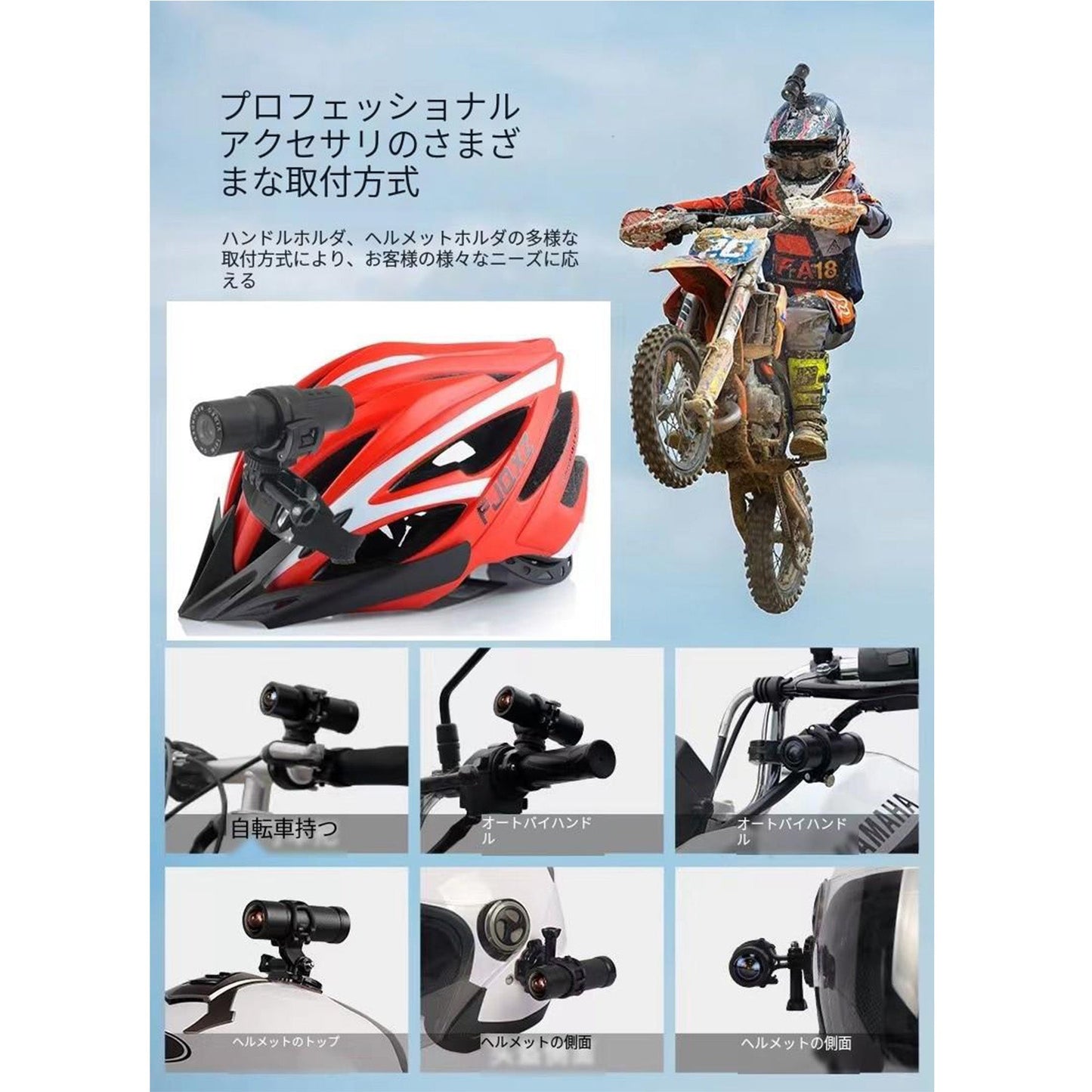 ヘルメット用ドライブレコーダー 前方レンズタイプ